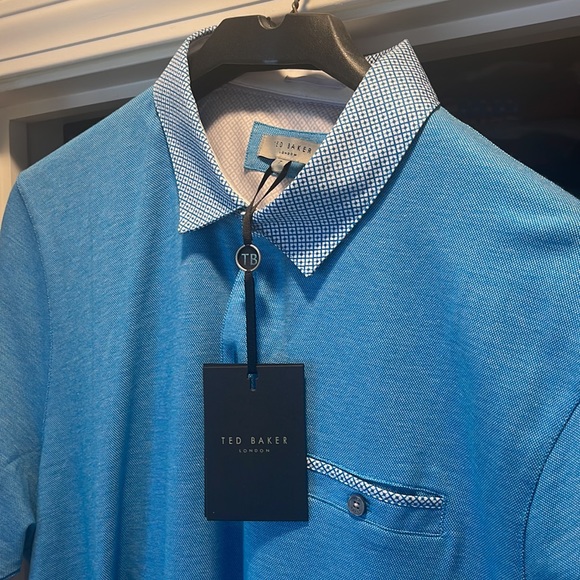 Light Blue Ted Baker Golf Polo — never worn still has tags on it - Picture 3 of 3